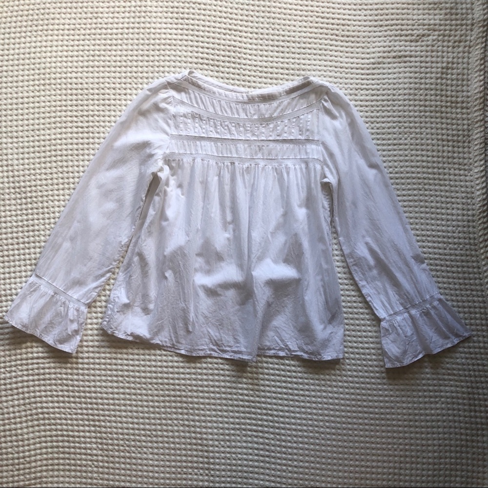 White Baby Doll Flowy Blouse
